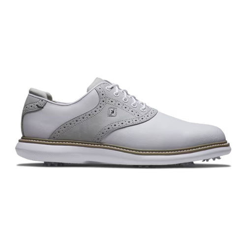 FootJoy Traditions Spiked Golf Shoes 57957 White / Silver 6