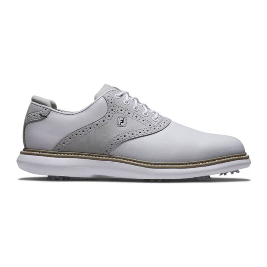 FootJoy Traditions Spiked Golf Shoes 57957 White / Silver 6