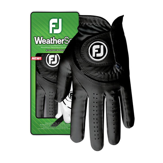 FootJoy WeatherSof All Weather Golf Glove 2025 - 66164 Black S Left Hand (Right Handed Golfer)