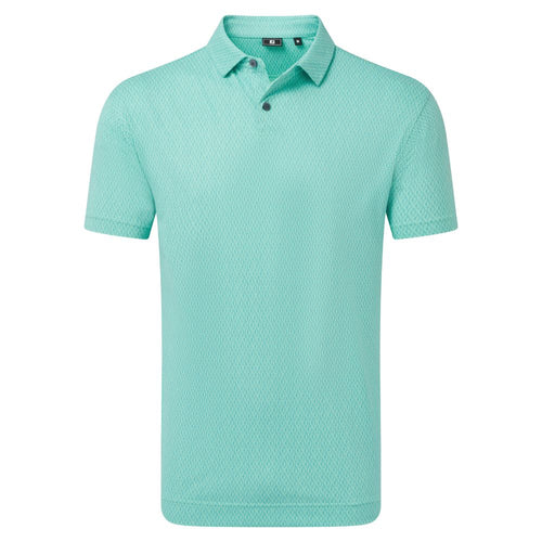 Footjoy Modernist Geo Pique Golf Polo Shirt 2026 - 39351 Blue Reef / Sea Glass M