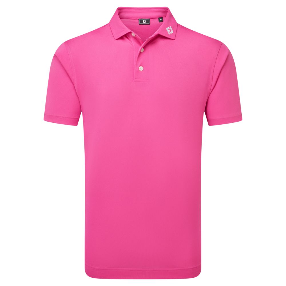 Footjoy Essentials Stretch Pique Solid Golf Polo Shirt - 81673 Hot Pink S