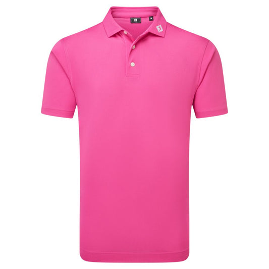 Footjoy Essentials Stretch Pique Solid Golf Polo Shirt - 81673 Hot Pink S