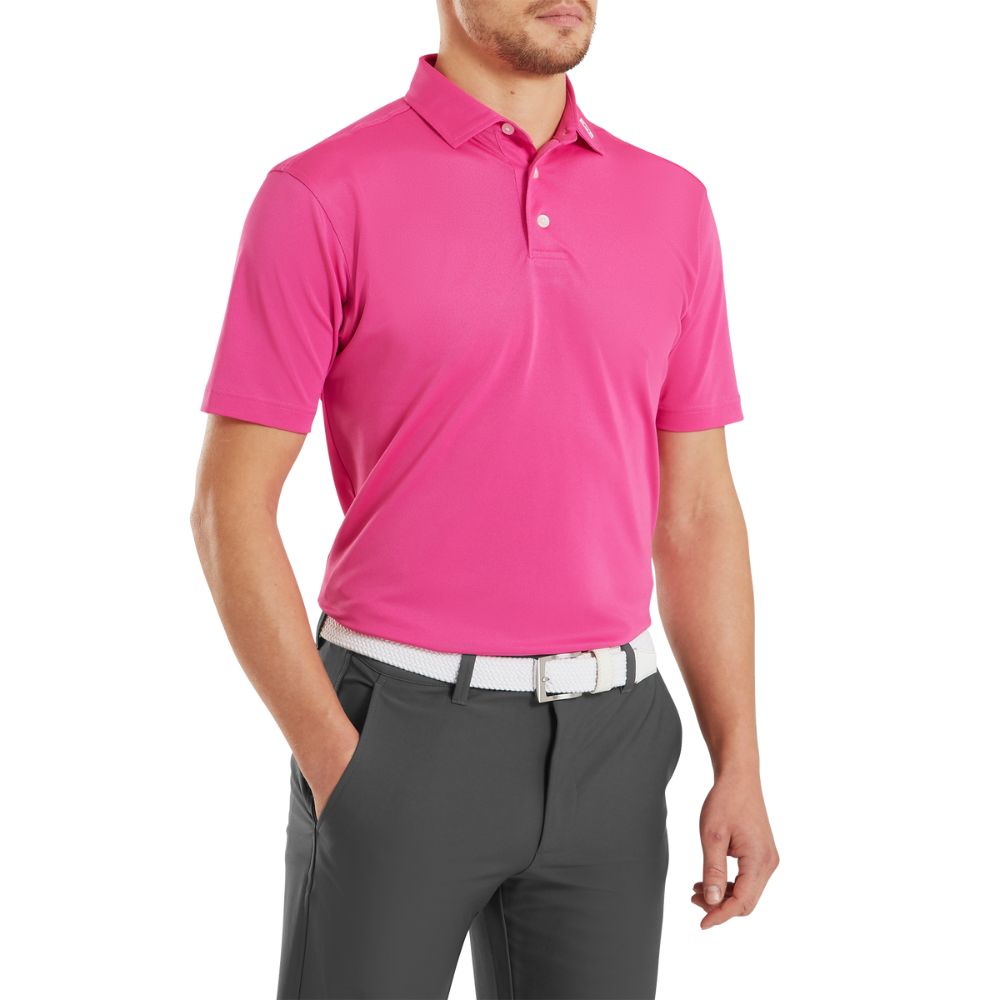 Footjoy Essentials Stretch Pique Solid Golf Polo Shirt - 81673