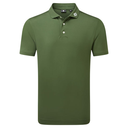 Footjoy Essentials Stretch Pique Solid Golf Polo Shirt - 84455 Olive S