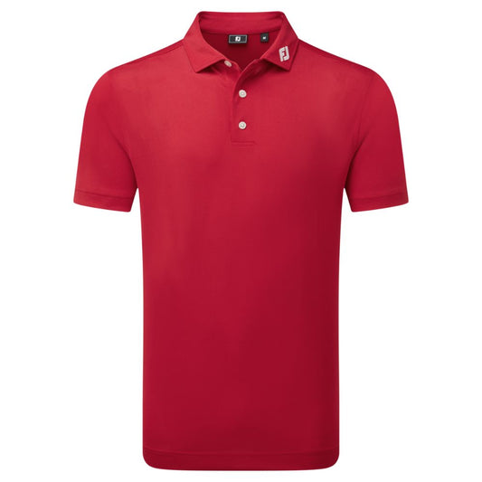 Footjoy Essentials Stretch Pique Solid Golf Polo Shirt - 91825 Red S