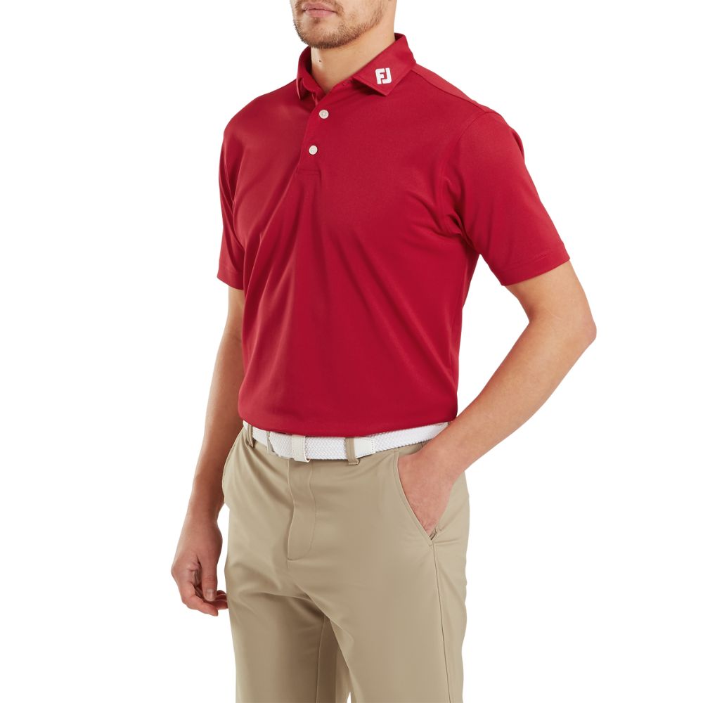Footjoy Essentials Stretch Pique Solid Golf Polo Shirt - 91825