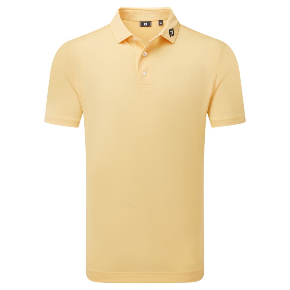 Footjoy Essentials Stretch Pique Solid Golf Polo Shirt - 91839 Yellow S
