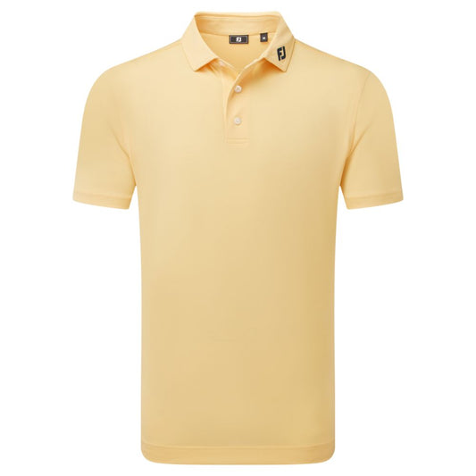 Footjoy Essentials Stretch Pique Solid Golf Polo Shirt - 91839 Yellow S