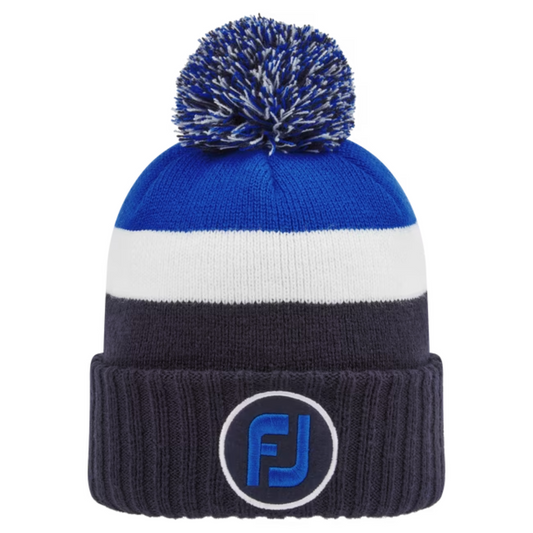 Footjoy Pom Pom Golf Bobble Hat Navy / White /  Blue 35943