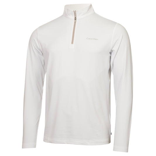Calvin Klein Newport 1/2 Zip Pullover Golf Top C9924 - White White M