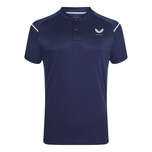 Castore Pinnacle Engineered Knit Mens Golf Polo Shirt 2025 - GME30991-021 Midnight Navy / White 021 M