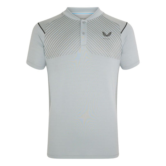 Castore Pinnacle Engineered Knit Mens Golf Polo Shirt 2025 - GME30991-128 Mid Grey / Gunmetal 128 M