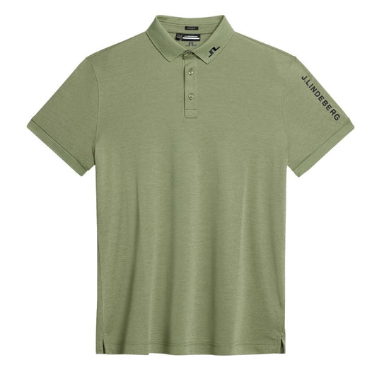 J.Lindeberg Tour Tech Regular Fit Golf Polo Shirt GMJT09157 Green Melange Oil Green Melange M 