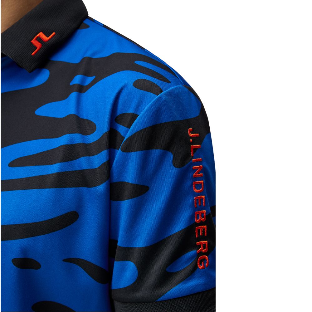 J.Lindeberg Tour Tech Regular Fit Golf Polo Shirt GMJT09167 Blue   