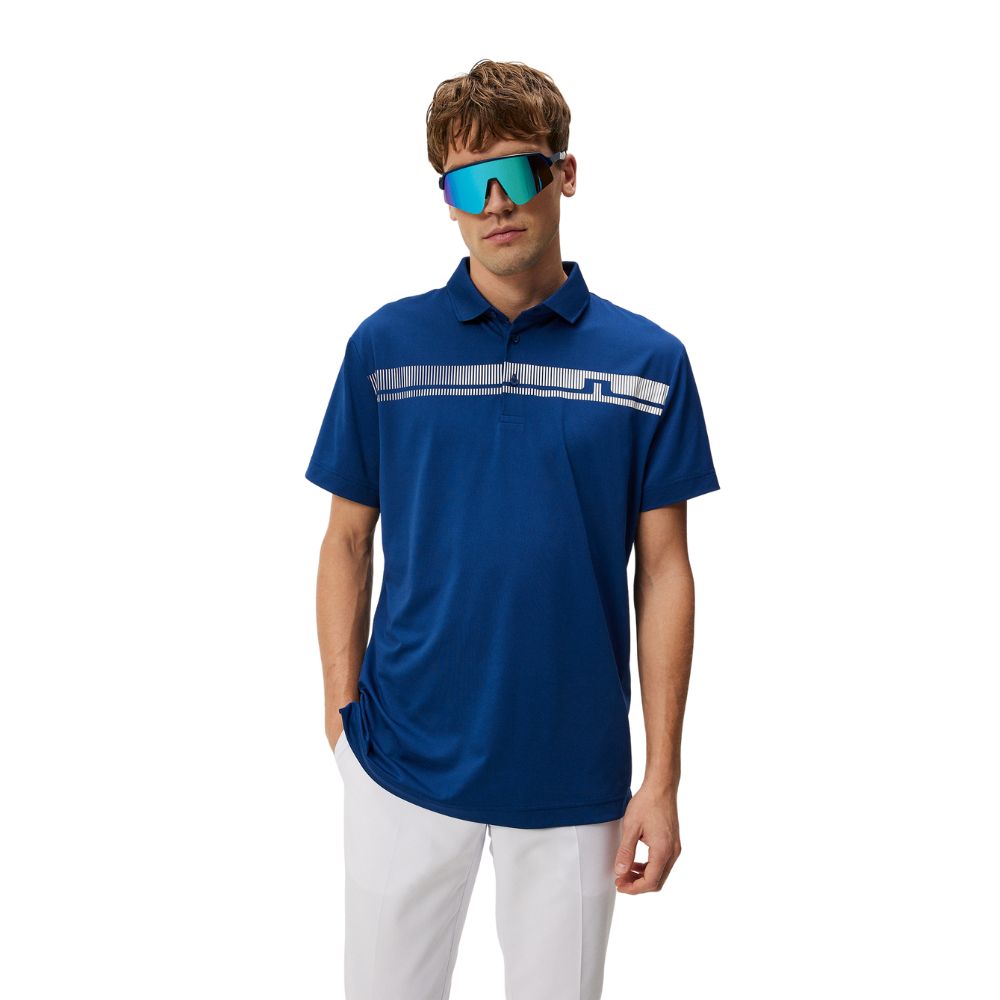 J.Lindeberg Klas Regular Fit Golf Polo Shirt GMJT11508 Navy   