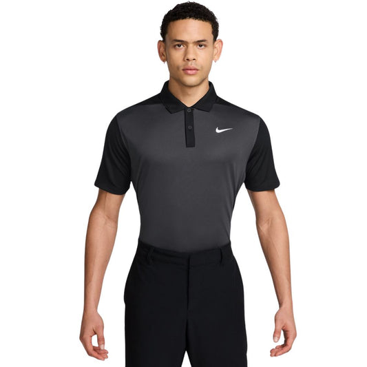 Nike Dri-FIT Victory + Blocked Golf Polo Shirt 2025 - HM5637-060 Anthracite / Black / White 060 M