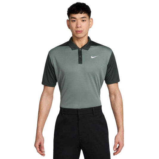 Nike Dri-FIT Victory + Blocked Golf Polo Shirt 2025 - HM5637-364 Clay Green / Night Forest / White 364 M