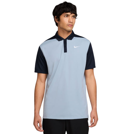 Nike Dri-FIT Victory + Blocked Golf Polo Shirt 2025 - HM5637-440 Light Armory Blue / Obsidian / White 440 M