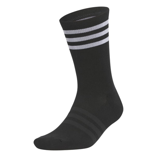 adidas Golf 3 Stripe Golf Socks Single Pair Black HS5546 8.5-11  