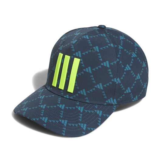 adidas Golf Tour 3 Stripe Print Golf Cap HY6023 Arctic Night  