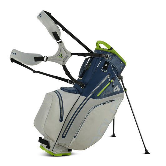 Big Max Aqua Hybrid 4 Golf Stand Bag 2025 - Navy / Grey / Lime Navy / Grey / Lime