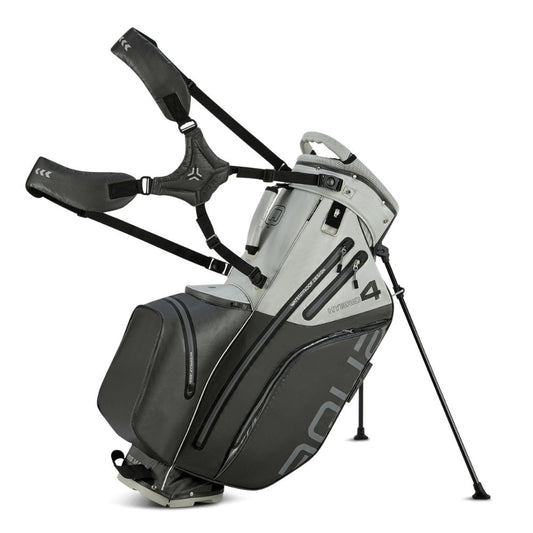 Big Max Aqua Hybrid 4 Golf Stand Bag - Grey / Silver Grey / Silver