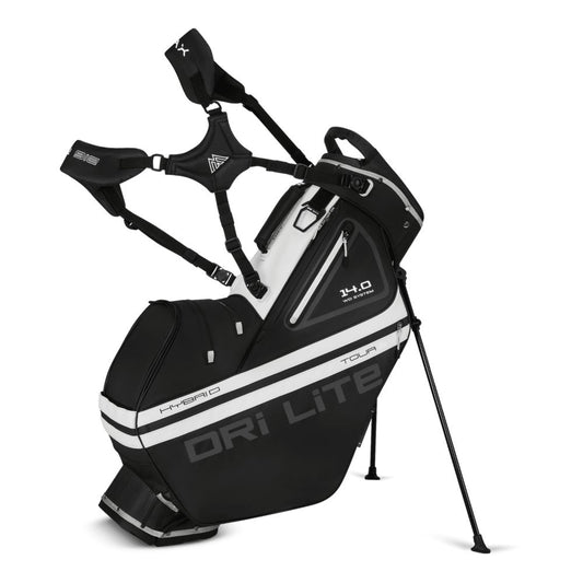 Big Max Dri Lite Hybrid Tour 2 Golf Stand Bag 2025 - Black / Off White Black / Off White