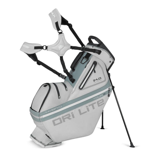Big Max Dri Lite Hybrid Tour 2 Golf Stand Bag 2025 - Silver / Grey Silver / Grey