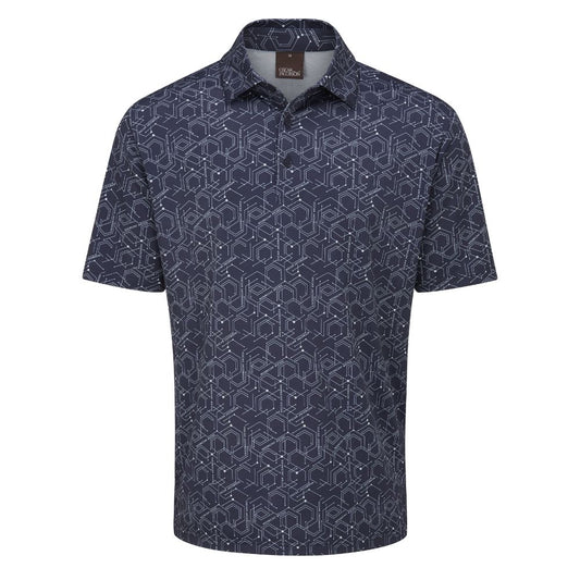 Oscar Jacobson Hollow Golf Polo Shirt 2024 - Navy Navy M 