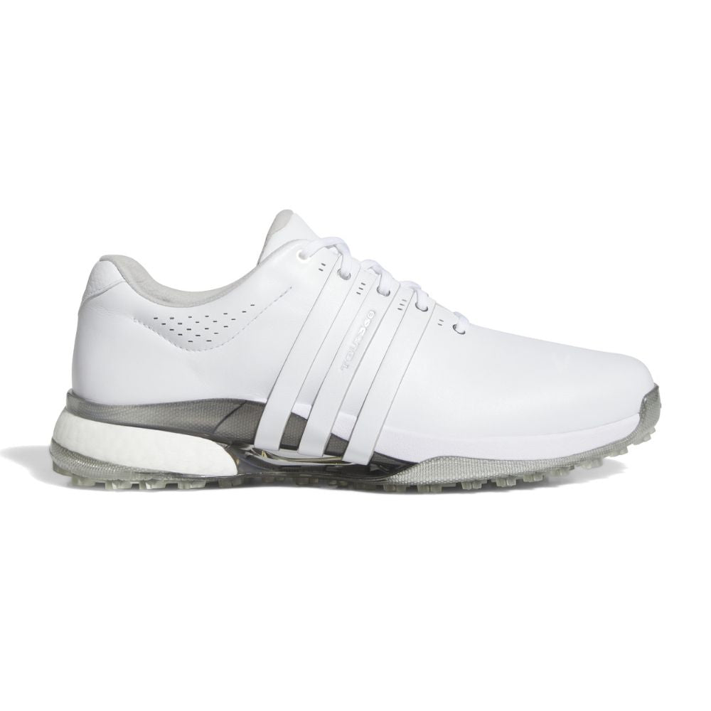 adidas Tour 360 Mens Spikeless Golf Shoes 2025 - IH0935 plus FREE ADIDAS CAP White / White / Silver Metallic 8