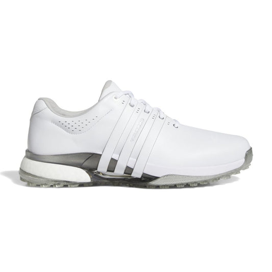 adidas Tour 360 Mens Spikeless Golf Shoes 2025 - IH0935 White / White / Silver Metallic 8