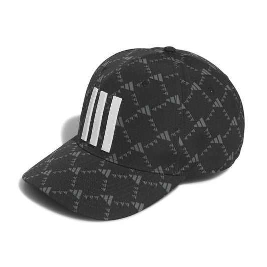 adidas Golf Tour 3 Stripe Print Golf Cap II2786 Black  