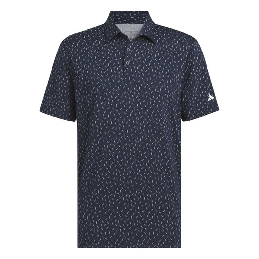 adidas Ultimate365 Allover Print Golf Polo Shirt - IL0555 Collegiate Navy M