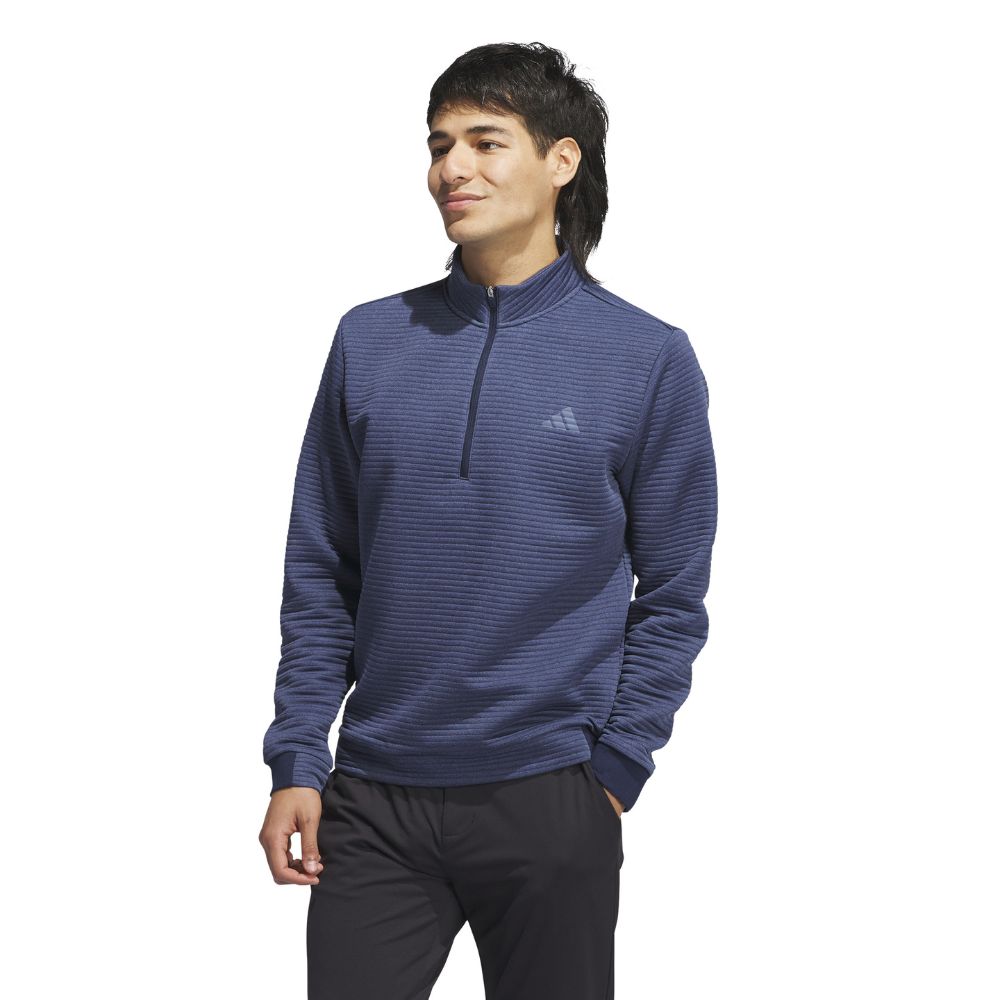 adidas Ultimate365 DWR Textured 1/4 Zip Mens Pullover Golf Top - IL0562