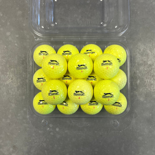 Slazenger Grade C Recycled Golf Balls - 24 Pack - Yellow