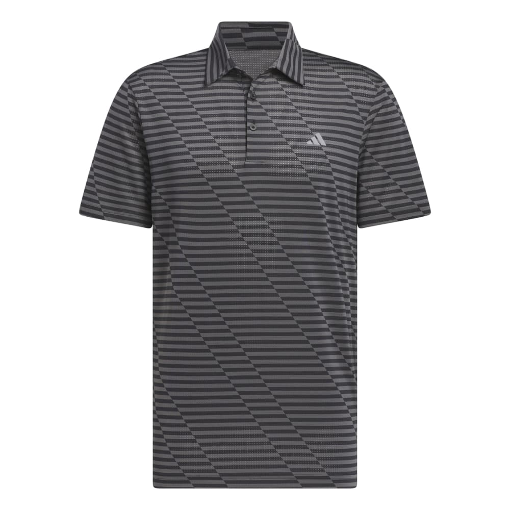 adidas Golf Mesh Print Polo Shirt IS8867 Black / Grey Five M 