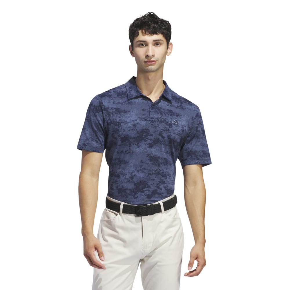 adidas Golf Go-To Printed Mesh Polo Shirt IU4428   