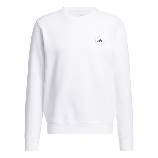 adidas Crew Neck Mens Golf Pullover Top - IU4517 White M