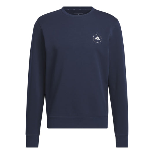 adidas Crew Neck Mens Golf Pullover Top - IU4518 Collegiate Navy M
