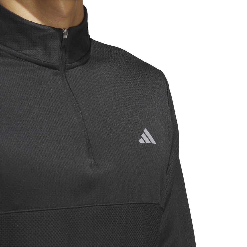 adidas Golf Textured 1/4 Zip Pullover Top IU4696   