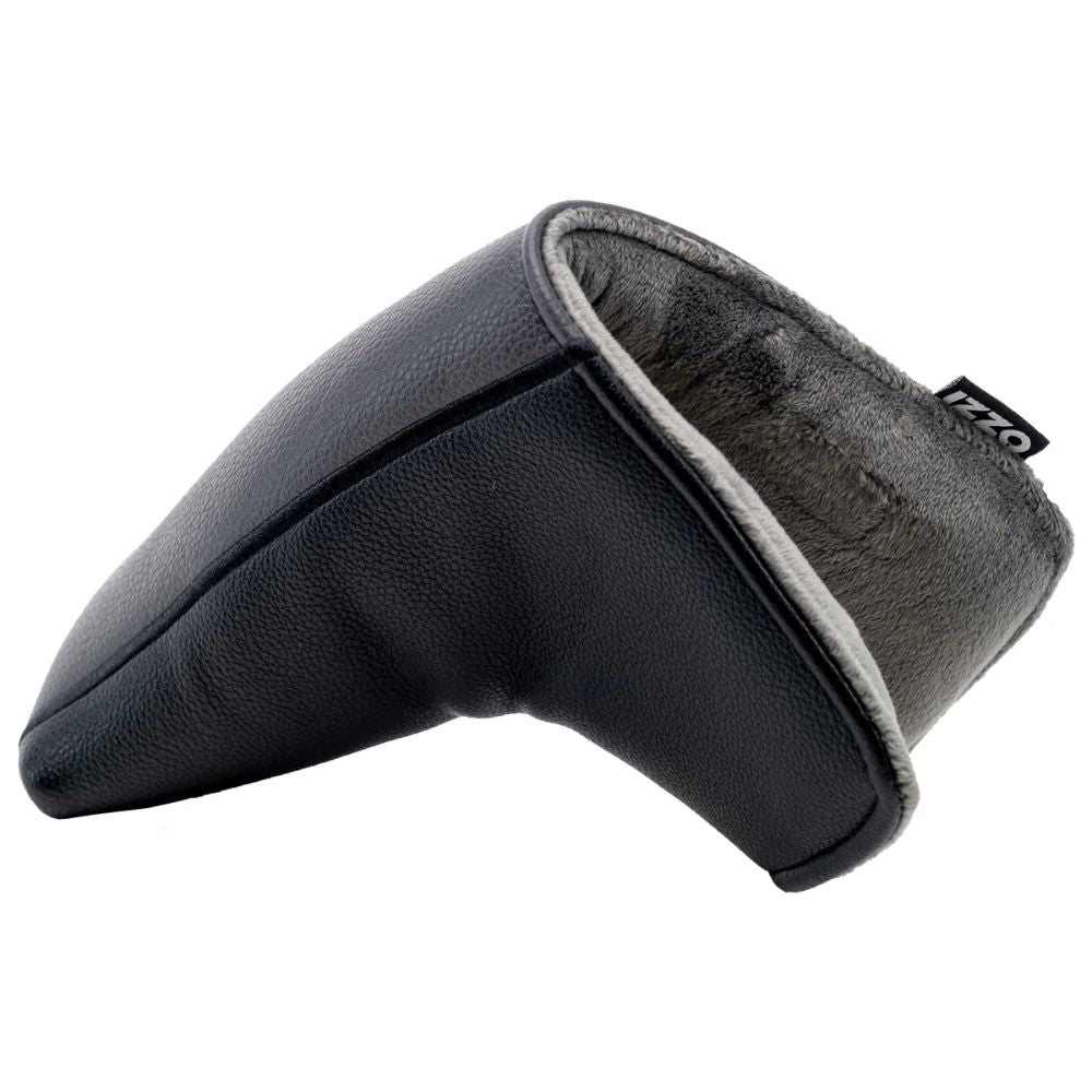 IZZO Golf Premium Blade Putter Head Cover - Grey / Black