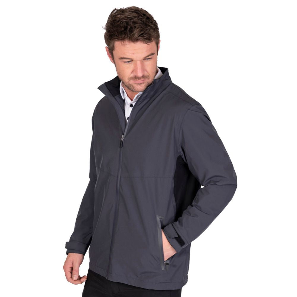 Island Green Waterproof Men's Stretch Golf Jacket - Charcoal