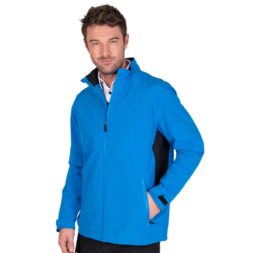 Island Green Waterproof Men's Stretch Golf Jacket - Blue