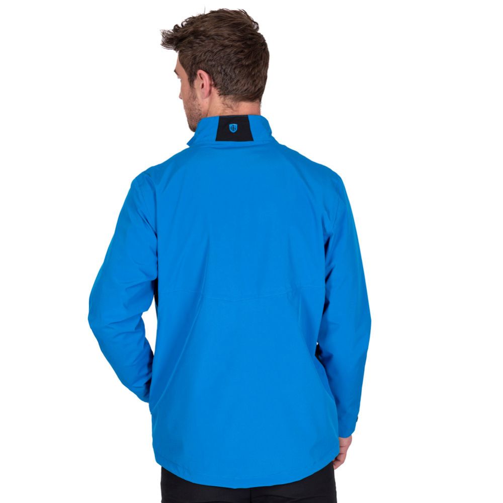 Island Green Waterproof Men's Stretch Golf Jacket - Blue