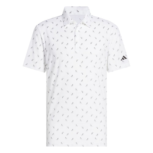 adidas Ultimate365 Printed Mesh Mens Golf Polo Shirt 2025 - JF4908 White / Black M