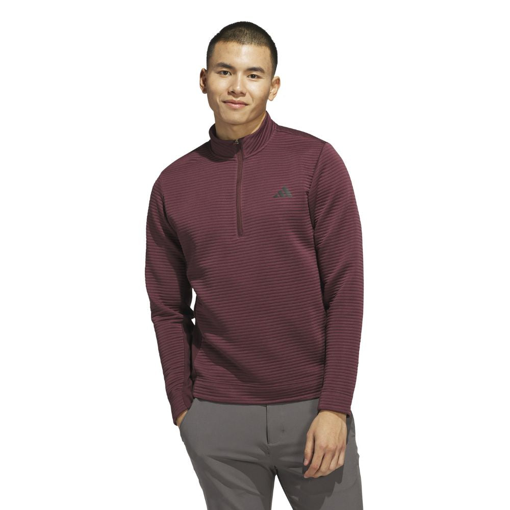 adidas Ultimate365 DWR Textured 1/4 Zip Mens Pullover Golf Top 2025 - JJ1750