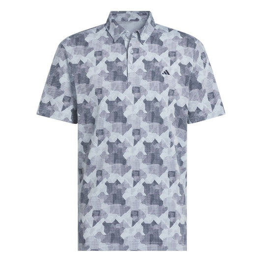 adidas Go-To Print Mens Golf Polo Shirt 2025 - JP0471 Wonder Blue / Collegiate Navy M