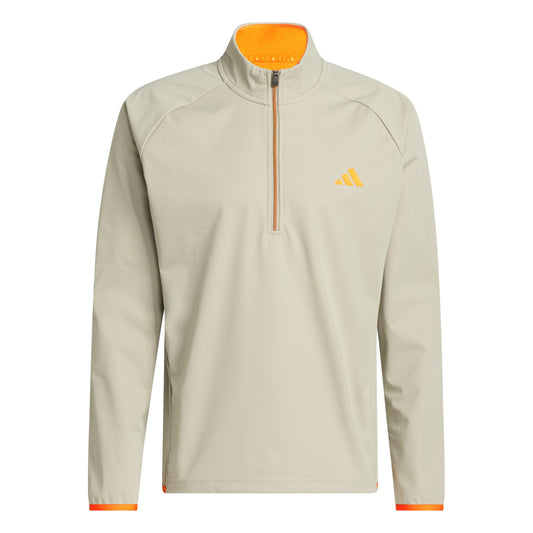 adidas Ultimate365 Durable Water Repellent Wind 1/4 Zip Men's Golf Top 2026 - JY5229 Wonder Cargo / Lucid Orange M