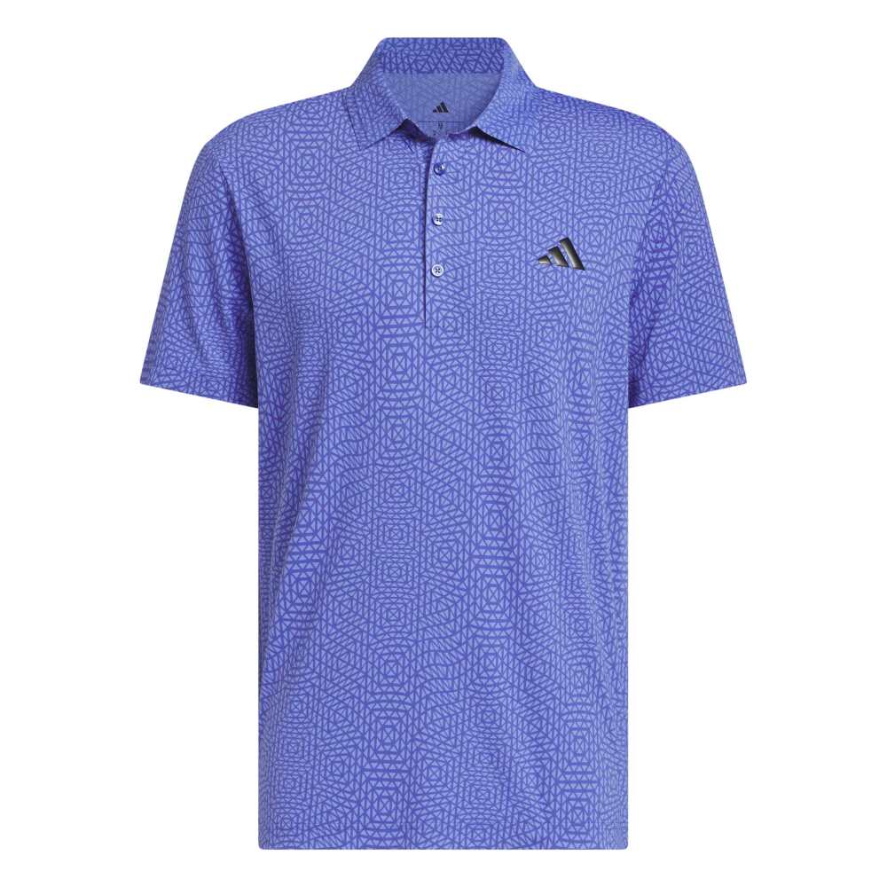 adidas Ultimate365 Men's Tour Cool Feel Deco Golf Polo 2026 - KG4642 Dual Indigo / Real Lilac M