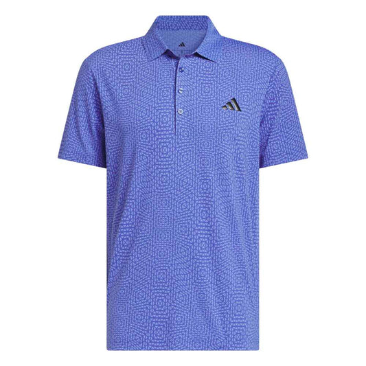 adidas Ultimate365 Men's Tour Cool Feel Deco Golf Polo 2026 - KG4642 Dual Indigo / Real Lilac M
